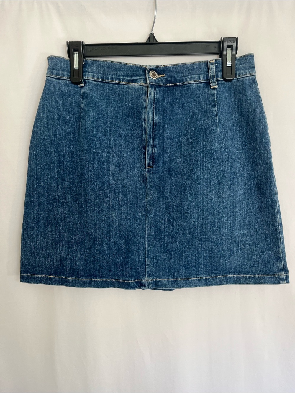 Y2K Women's  Blue Denim Mini Skirt - Clean A-Line Style